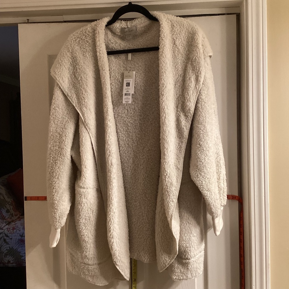 Charlie Paige Cream Women's Cardigan with hood